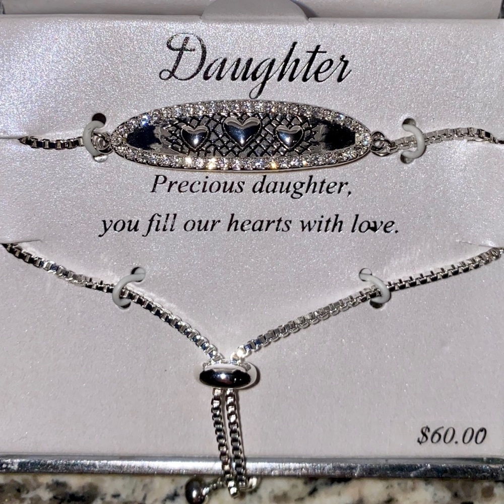 Fine Silver Plated DAUGHTER Adjustable Bracelet